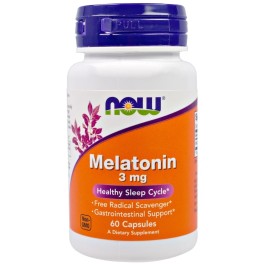 Melatonina 3mg 60 caps NOW Foods
