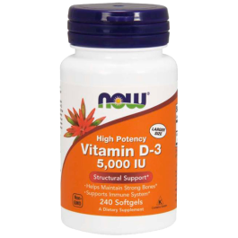Vitamina D3 5.000 240 softgels NOW Foods
