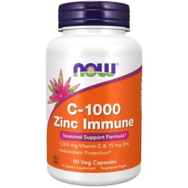 C 1000 Zinc Immune 90 Veg Caps Now foods